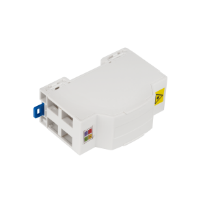 DIN-rail optical box for 4 SC adapters, white